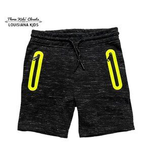 Wayside 4T Black & Neon Yellow Drawstring Shorts